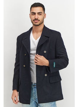 اشتري Men Big And Tall Plain Luke Coat, Dark Navy في الامارات