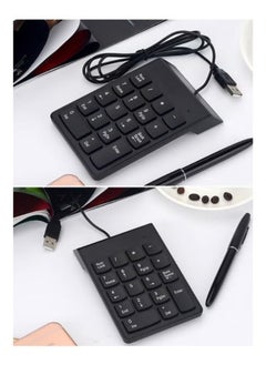 Buy Wired Usb 18 Keys Numeric Slim Mini Number Pad For Imac/Mac Pro/Macbook/Macbook Air/Pro Black in UAE