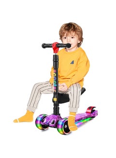 Buy 2 In1 With Seat Child Kids Kick Scooter Adjustable Height in Saudi Arabia