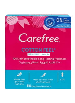 اشتري Cotton Feel Fresh Scent Small / Mediumn 56 Pantytliners في السعودية