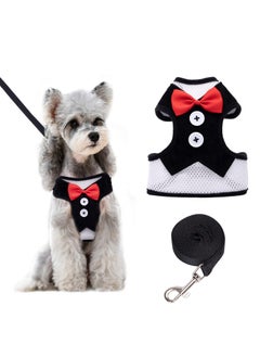 Buy SYOSI Cat Harness and Leash Set Escape Proof Cat Harness Soft Mesh Dog Leash and Harness Breathable Lightweight Vest with Lovely Bowtie for Puppy Kitten Outdoor Harness, M in UAE