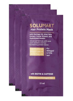 Buy Solumart hair protein Mask dry and damaged hair bundle of 3 sachets in Egypt