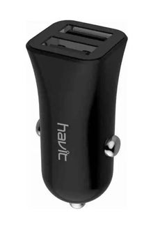 Buy HAVIT HV-H236 Dual USB Ports Car Charger-Black in UAE