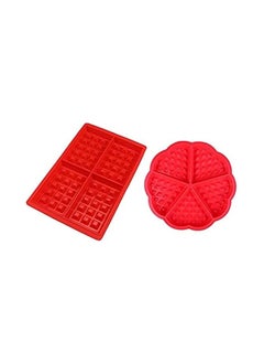 اشتري Silicone Waffle Mold pack of 2 - Multi Color في مصر