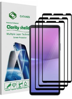 اشتري 3 Pack For Sony Xperia 10 V Screen Protector Tempered Glass Full Glue Back في الامارات