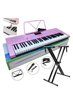 اشتري بيانو إلكتروني 61 مفتاح YM-288 مع حامل (Ym-288-Pink مع حامل) في الامارات