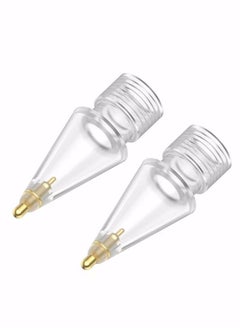 اشتري Replacement Tips for Apple Pencil, 2 Pack Compatible with Apple Pencil 2nd Gen and 1st Gen, No Wear Out Fine Point Precise Control Pen Like Nibs for Apple Pencil (Clear 1.8mm) في السعودية