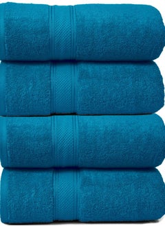 Buy Bliss Casa Cove 100% Cotton Bath Towels (4 Pack, 70 x 140 CM) 500 GSM Cotton Bath Towel Set for Home, Hotels, Pool & Beach in UAE