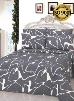 Buy 4Piece Microfiber Floral Bedspread Set Fits 120 x 200 cm Single Size Bed Single Size Compressed Comforter Set Elmira Series in Saudi Arabia