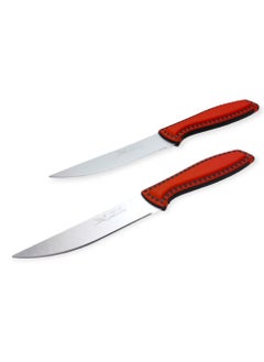 Buy Stainless Steel Kitchen Knife With A Silicone Handle - 2 Pcs in Egypt