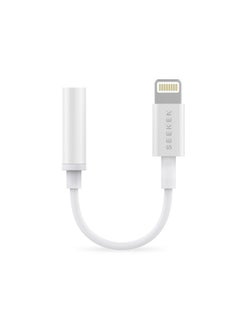 Buy Apple-Compatible Lightning to 3.5mm Adapter (White) in UAE