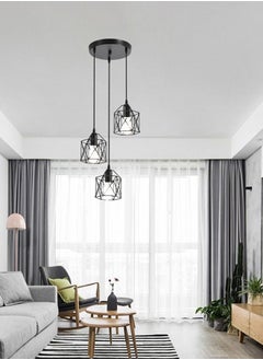 Buy Modern Creative Iron Ceiling Lamp LED Vintage Design Chandelier for Living Room Bedroom Balcony Kitchen Ceiling Lighting Fixture in UAE