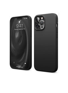 Buy Liquid Silicone Case For Apple iPhone 13 Pro Case Black in UAE