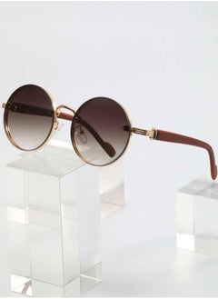 Buy Elegant And Modern Men’s Sunglasses With A Gold Frame And Ombre lenses in Saudi Arabia