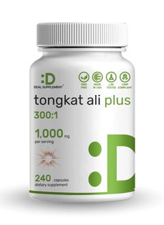 Buy Tongkat Ali Plus 1000mg - 240 Capsules in Saudi Arabia