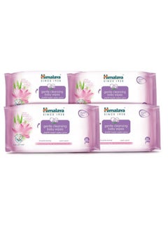 Buy Himalaya Gentle Cleansing Baby Wipes 56's Pack of 4's in Saudi Arabia
