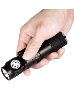 Buy L1 Flashlight Rechargeable Led Flashlights High Lumens 2000 Lumen Dual Light, Powerbank for Phone Super Bright Tactical Multifunctional IP68 Waterproof Torchlight With Magnet  for Emergencies Camping in UAE