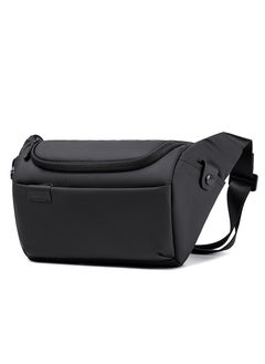 اشتري Crossbody Waist Belt Bag Anti-Theft Water Repellent Chest Bag for Men Women on Shopping Travel Office Hiking Y00565 Black في الامارات