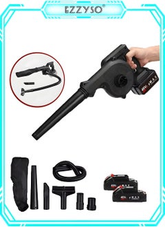 اشتري Cordless Leaf Blower Vacuum with 2 Battery and Charger 48V Leaf Blower Cordless Lightweight Mini Cordless Leaf Vacuum Handheld Electric Blowers for Lawn Care Dust Pet Hair في السعودية