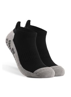 Buy Colourblock Pattern Elastic Cuff Ankle Length Socks Black/Grey in Saudi Arabia