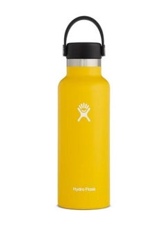 Buy Stainless Steel Vacuum Insulated Water Bottle Outdoor Sports Kettle Thermos Cup 21oz Yellow in UAE