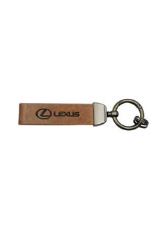 اشتري Car Key Chain Super Finish Metal Ring PU Leather Strap Keychain Home Key Chain Car Keychain LEXUS 1Pcs في السعودية