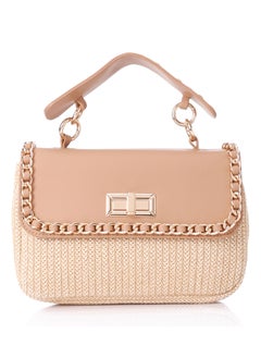 Buy Studded & Chain Outlined Closure Flap Handbag in Egypt