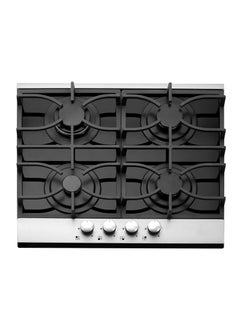 Buy Built in Gas  hob 60 cm Glass Black with Aluminum panel HANS 6220-19 in Egypt