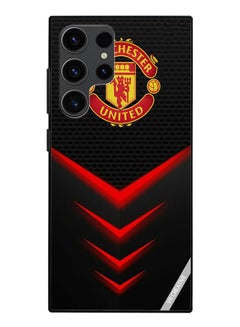 Buy Protective Case Cover For Samsung Galaxy S23 Ultra 5G Man United Design Multicolour in UAE