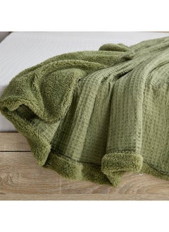 Buy Serene Waffle Double Layer Twin Blanket 150 X 200 Cm in UAE