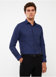 Buy Slim Fit Long Sleeve Dobby Weave Men's Shirt in Egypt