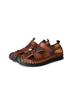 اشتري Men Cowhide Sandals Brown في السعودية