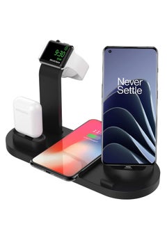 اشتري Wireless Charger for OnePlus 10 Pro Multiport Charging Station for Android iPhone Apple Watch with Type-C Micro USB Lightning Dock في الامارات