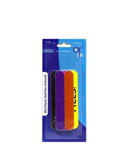 Buy Mini Plastic Nail Files Colored, 5 Pcs in UAE