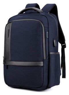 Buy Classic Travel Laptop Backpack, School Bag with USB Charging Port and Laptop Compartment for Men,Blue in UAE