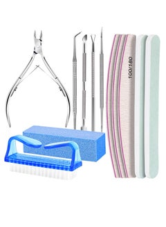 اشتري Pedicure Kit Hand Foot Manicure Care Set，Nail Files 100/180, Nail Buffer Block, Cuticle Nippers, Cuticle Pusher, Cuticle Trimmer,Nail Tools, Nail Kit, Pedicure and M في السعودية