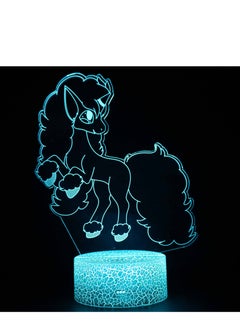 اشتري 3D Illusion Go Pokemon Night Light 16 Color Change Decor Lamp Desk Table Night Light Lamp for Kids Children 16 Color Changing with Remote Galarian Ponyta في الامارات