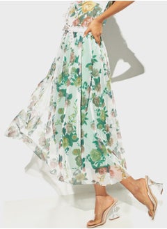 اشتري Floral High Waist Skirt في السعودية