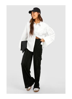 Buy High Waisted Plisse Cargo Pants in UAE