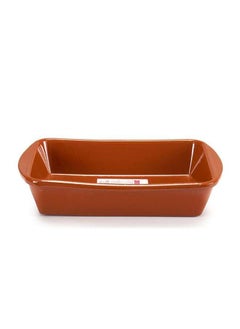 اشتري Brown Terracotta Deep Rectangular Plate 26 cm ,Spain في الامارات