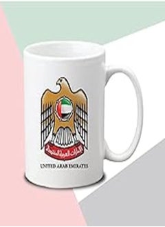 Buy UAE Printed Ceramic Mug, 350ml - White in Egypt