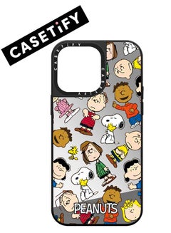 Buy Apple iPhone 15 Pro Max Case Snoopy family Magnetic Adsorption Phone Cover - Mirror Face in Saudi Arabia