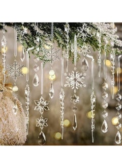 Buy 10 Pieces Acrylic Tree Decoration Crystal Ornaments in UAE