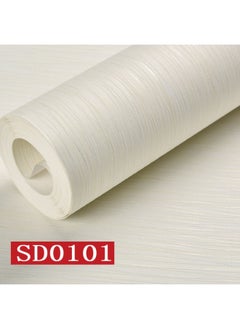 Buy Environmentally friendly non-woven stone stripe Waterproof Self-Adhesive Wallpaper Yellow/White in Saudi Arabia