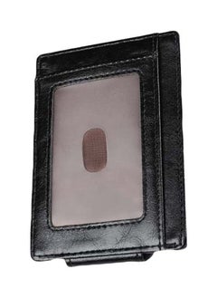 Buy RFID Leather Clip Men Wallet Black in UAE