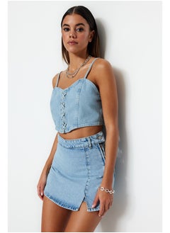 اشتري Blue Denim Skirt with Shorts في مصر