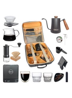 Buy V60 Coffee Maker Set,14-Piece Drip Coffee Maker Set,Hand Drip Coffee Set with Portable Carry Case,Manual Pour Over Coffee Maker Set with Coffee Scale,Coffee Pot,Coffee Filter,for Coffee Lover in Saudi Arabia