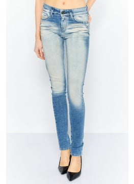 Buy Women Super Skinny Fit Wash Stretchable Jeans, Blue in Saudi Arabia