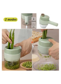 Buy 4 in 1 Handheld Electric Vegetable Cutter Set Kitchen Tool Garlic Chilli Pepper Onion Celery Ginger Meat With Brush in UAE