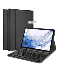 Buy Keyboard Case for Samsung Galaxy Tab S7 FE T730/T736 Soft TPU Back Protective Cover with Magnetically Detachable Wireless in UAE